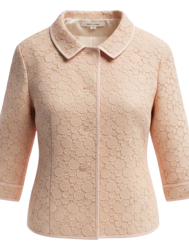 Marc Jacobs Light Pink / Peach Silk Lined Lace Jacket